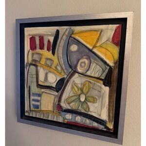 Daphne Covington Painting Signed Original Framed Tilted Tulip 12x12